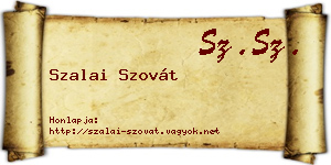 Szalai Szovát névjegykártya